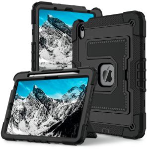 Shockproof Tablet Cover for iPad Air 4/5th/Air 11 M2 with Pen Tray Rotation Handle Stand Rugged Safe Non-toxic Soft Silicon Case