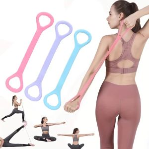 8-Shaped Stretcher For Home Fitness Back Shapingelastic Band With Open Shoulder and Back Stretching Band for Shoulder Exercise
