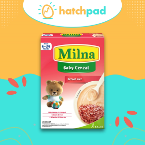 Milna Baby Cereal Brown Rice with DHA Omega 3 6 Vitamins Minerals for 6-24 Months High in Iron Calcium FR-4000009639779