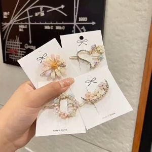 Clip Jepitan Rambut Hiasan Aksesoris Wanita Korean Style Mutiara Diamond Permata Import Bagus