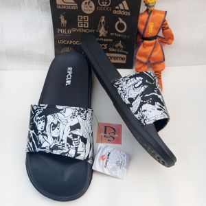 promo sandal slip on pria wanita/sandal santai trendy/karakter kartun anime putih