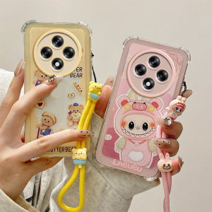Fashion Casing OPPO Reno12 F Reno12 Pro 12F Pro 8 7 Z 5G 4G New Cute Cartoon Pacha Dog Kuromi Doraemon Bread Bear Laboo Anti-fall Phone Case with Lanyard 2025
