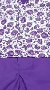 Setelan Seragam Batik Ungu Sekolah PAUD Nasional Lengan Pendek Laki-laki