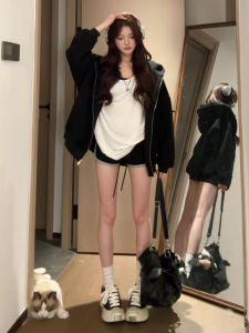 SUHUIQIAN | Autumn Lightweight Zip-up Hooded Sweatshirt Coat Casual