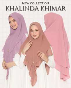 KHIMAR KHALINDA JUMBO VALENSHA QUEEN HIJAB BAHAN CERUTI BABYDOLL PREMIUM JILBAB TERBARU IKKA MEMEI