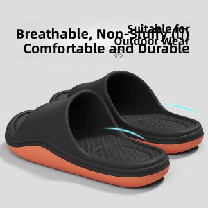 Anti-Odor Mens Slippers Summer Outdoor Indoor Beachwear Non-Slip Thick Bottom Sports Sandals Casual EVA Flat Footwear
