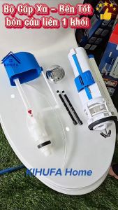 Bộ Van Cấp Xả Nước Bồn cầu 2 nút nhấn Liền Khối chất lượng cao cấp nước nhanh xả tiết kiệm nước BX1K-VS0512