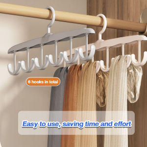 ZEO Anti Slip Multi Hook Coat Rack Multifunctional Hanger with 6 Hooks