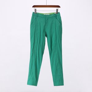 Elastic Casual Pants Womens Autumn Fashion Brand Discount Trousers Containing Linen Slim Fit Ladies Premium Casual Pants