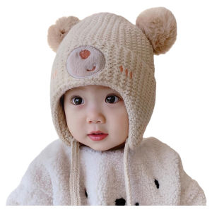 Mũ Len Dày Ấm Áp Mùa Thu Đông Cho Bé Trai Bé Gái Mũ Trẻ Em Dễ Thương Bảo Vệ Tai Cho Bé