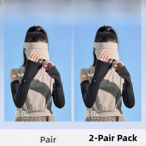 Miiow | Womens Ice Silk Sun Protection Sleeve Covers Heat Insulation Cool Feeling UV Protection Gloves Mitts Spring Summer New Arrival