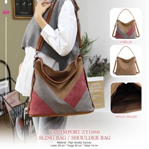 BISA COD Tas Keren Import Sling Bag / Shoulder Bag / Hand Bag High Quality Tas Import ZY1989 Koleksi Tas Kerenz
