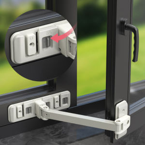 Home Baby Safety Lock Buckle Children Windows Limit Holder Sliding Door Locks Anti-Falling Kids Security Protection Adjustable