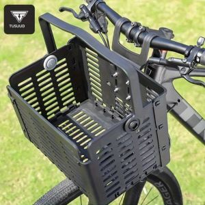 ตะกร้าจักรยานพับได้ TOSUOD ตะกร้าเก็บของจักรยานขนาดใหญ่แบบถอดได้ ตะกร้าใส่ผลไม้ อุปกรณ์เสริมสำหรับจักรยาน