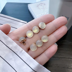 Cúc Cài Trang Sức Đá Mắt Mèo Kim Loại Cúc Cài Trang Sức Dễ Phối Hình Tròn Cho Nữ Áo Dệt Kim Áo Sơ Mi Sáng Ngọc Cao Cấp