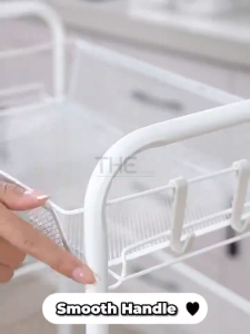 Trolley Shelves Movable Living Room Snack Racks Vegetable Basket Racks Kitchen Storage Rack 手推车架