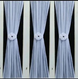 Gorden kupu kupu jendela minimalis /Gorden spiral vitrase putih polos