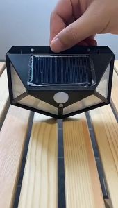 Lampu Tenaga Surya 100 LED Lampu Sensor Gerak Nirkabel Pencahayaan Luar Ruangan