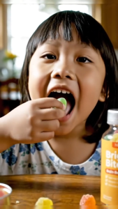BUY 1 TAKE 2 Brightbites for Kids - Fun Healthcare Supplement Gummies with Omega-3 DHA Choline B-Vitamins Magnesium and L-Theanine Nutrikiddos