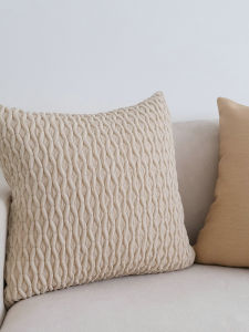 Ghế Sofa Phòng Khách Màu Trà Sữa Scandinavia Mới 2025 Gối Dựa Lưng Đệm Tay Có Nút Gối Vuông Đơn Giản Hiện Đại Trung Quốc Đại Lục