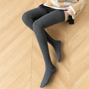 Vớ Nữ Dài Màu Trơn Gợi Cảm Trên Đầu Gối Vớ Cao Đến Đùi Giữ Ấm Vớ Lolita Nữ Dệt Kim Polyester