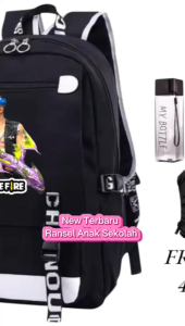 Tas Ransel Anak Cowok Sekolah 4in1 FF VT 0175 Ransel Fashion Led Sd Smp Dewasa Fashion