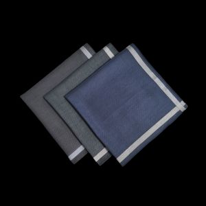 Thin sensing 3PCS pure cotton plain satin gentleman handkerchief set suit pocket towel soft gentleman43CM/16.9IN