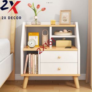 Tủ đầu giường thiết kế 2 ngăn kéo và 3 ngăn kéo thêm chân đế chống ẩm mốc 2X Decor- 2X161