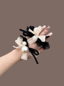 Dây Buộc Tóc Ren Thắt Nút Bướm Phong Cách Hàn Quốc Dành Cho Nữ Dây Buộc Tóc Ngọc Trai Dây Buộc Tóc Cao Cấp Dây Buộc Tóc Bằng Da