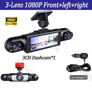 360 ° Camera Hành Trình Ô Tô 1080P Ghi Hình 4 Kênh DVR Với 3/4 Ống Kính Xoay Được Quay Trước Trong Và Sau Tầm Nhìn Ban Đêm Hộp Đen