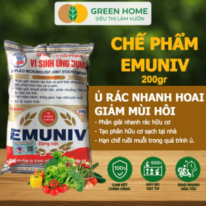Mua 5 tặng 1 - Chế Phẩm Vi Sinh EM GreenHome Emuniv Gói 200gr Dùng Ủ Phân Bón Hữu Cơ Xử Lý Rác Phân Huỷ Nhanh