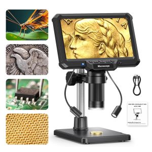 Kính Hiển Vi Kỹ Thuật Số Hayve 7 "IPS Độ Phóng Đại 1200X 16MP USB Kính Hiển Vi Điện Tử Cầm Tay Cho Công Cụ Sửa Chữa Hàn Điện Thoại