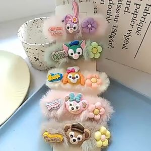 Ikat Rambut Korea Anak Perempuan Motif Kartun Hewan Bulu Halus Aksesoris Rambut import AK219 NOMIDE