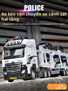 Xe Tải(Double-Decker) Chở Xe Cảnh Sát Hợp Kim Kích Thước Lớn