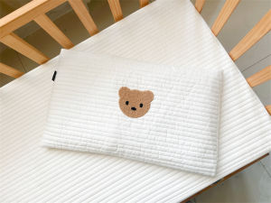 Pure Cotton Childrens Pillowcase Quilted Bear Design Boys And Girls 30x50 40x60 Pair Set for All Seasons Single Person Use