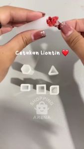 Paket Cetakan Resin Kecil Panjang Liontin 10Pcs Bentuk Shaped Bangun Ruang Lonjong Bandul Kalung Gantungan Kunci Bahan Karet Silicone Lentur Elastis Cetakan Silikon Murah Anti Lengket