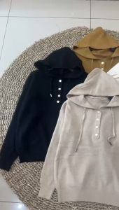 SWEATER HOODIE POLOS KANCING IMPORT BAS