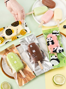 Bao Bì Kem Dày Bằng Nhựa Trong Suốt Cho Máy Làm Kem Que Kem Đồ Ăn Nhẹ Dụng Cụ Nấu Ăn Dụng Cụ Nướng DIY Hộp Đựng Đồ Ăn Nhẹ