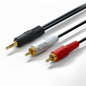 Vention | Gold-Plated 3.5mm Plug Jack to 2RCA Male Stereo Audio Splitter Cable for Mobile Phone Tablet PC Sound Speakers TV Audio AUX Line