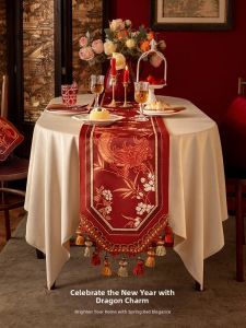 FANJUTAIDU | Lucky Red Decorative Table Flags and Bed Banners for Living Room