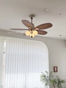 FANCY LAMP CLUB | Vintage Rattan Pendant Fan Light
