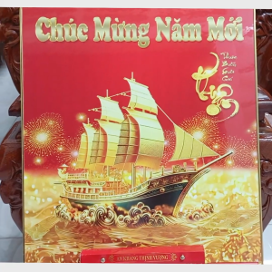 Lịch 2026 - Lịch tráng gương Thuận Buồm kích thước 34x60cm kèm bloc 14.5x20.5cm - B2