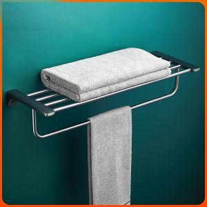 ATNPQZ | Solid Thick Brass Wall Mount Towel Bar Easy Installation Gun Grey