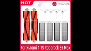 Roborock | For Xiaomi Mijia Mi 1 1S Roborock S50 S5 Max Hepa Filter Main Brush Side Brush Parts Robot Vacuum Cleaner Accessories