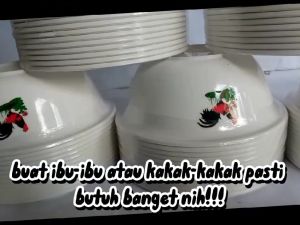 Mangkok Jago Painting Putih: Manfaat & Dimensi 23 cm