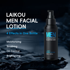 LAIKOU | LAIKOU Mens Hydrating Facial Lotion 100ml Moisturizing Refreshing Shrink Pores Non-Greasy Face Lotion With Hyaluronic Acid & N