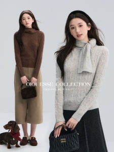 Áo Sweater Cổ Rùa Vintage Đan Dây
