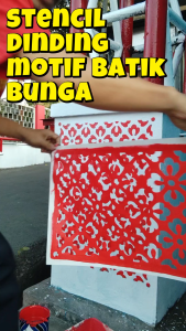 Stencil Batik wallpaper dinding Model C