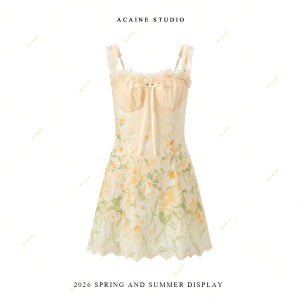 Intoxicating Geisha Style Lace Strap Floral Embroidered Midi Dress