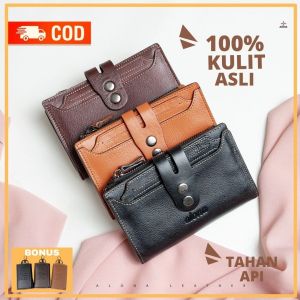 Dompet Kulit Wanita Cewek Panjang Kulit Sapi Alona Tianna Wallet Branded Kulit Sapi Premium